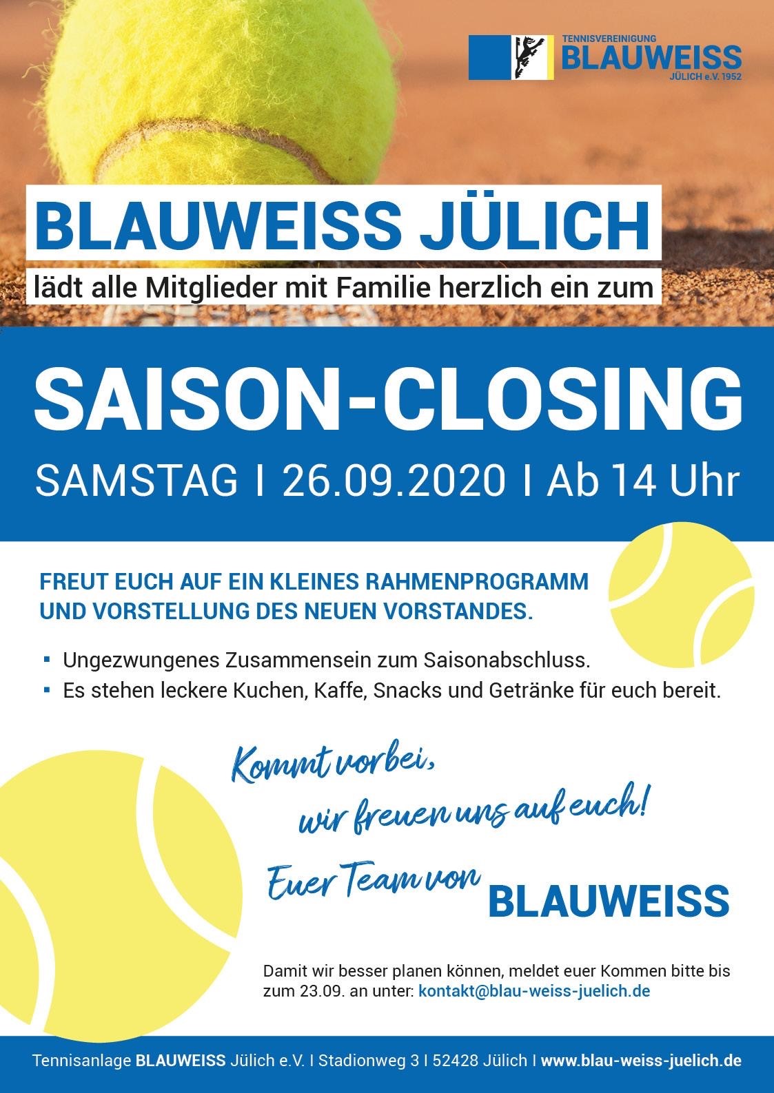 BLAUWEISS Saison-Closing